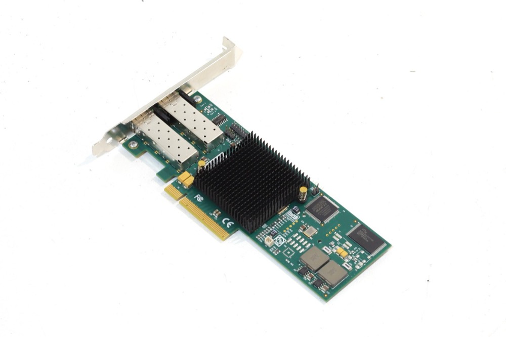 Трансивер ATTO FC-82EN Dual-Port 8GbE SFP PCIe Network Adapter P/N: 0231-PCBX-001 Tested — фото 1