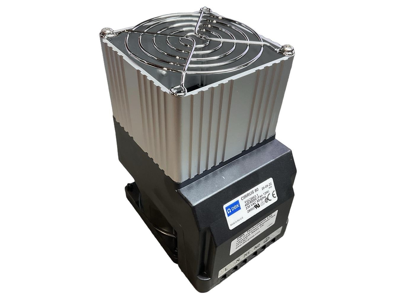Вентилятор с нагревателем DBK Cirrus 80 для шкафа 450/800 Вт 220–240 В — фото 1