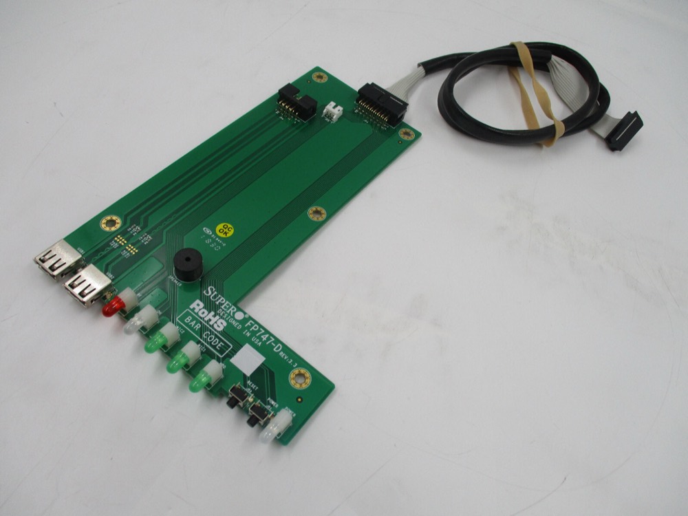 Коммутатор SuperMicro LED USB Power Button Switch Board With Cable FP747-D Tested Working — фото 1