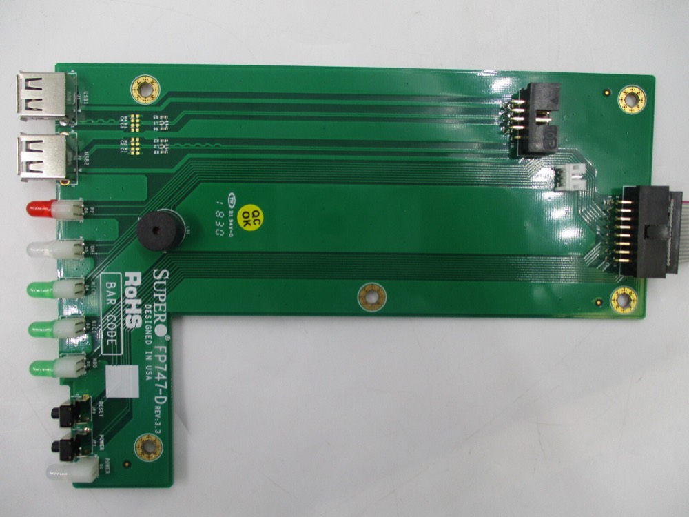 Коммутатор SuperMicro LED USB Power Button Switch Board With Cable FP747-D Tested Working — фото 2
