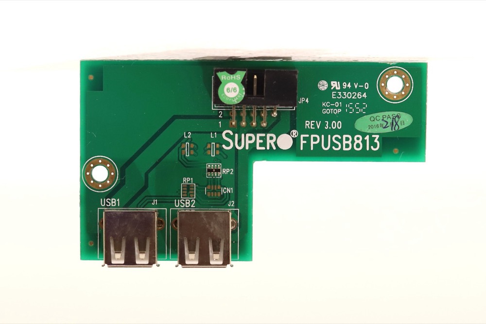 Бэкплейн SuperMicro Dual-Port USB 2.0 Front I/O Backplane Board P/N: FPUSB813 Tested — фото 1
