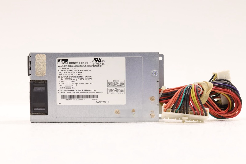 Блок питания New ListingAcBel FSD059 500W 1U ATX Switching Power Supply P/N: FSD059 Tested Working — фото 3