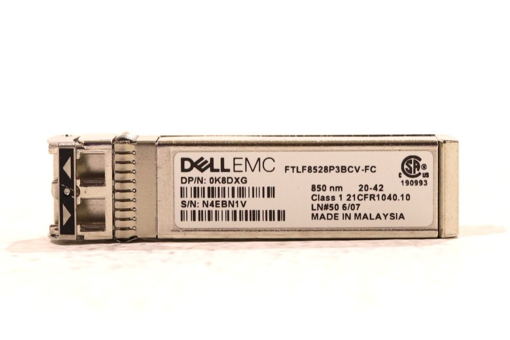 Трансивер Dell EMC FTLF8528P3BCV-FC 850nm Transceiver Module P/N: 0K8DXG Tested Working — фото 1