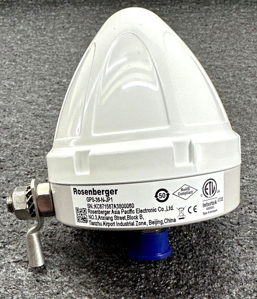 Антенна GPS-36-N-JP1 Rosenberger 36dB High Gain GPS Timing Antenna w/ brackets — фото 1