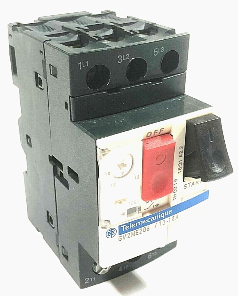Компонент GV2ME206 Schneider Electric TELEMECANIQUE OVERLOAD RELAY220V/1.5kA/3Ph/5.5kW/18A — фото 1