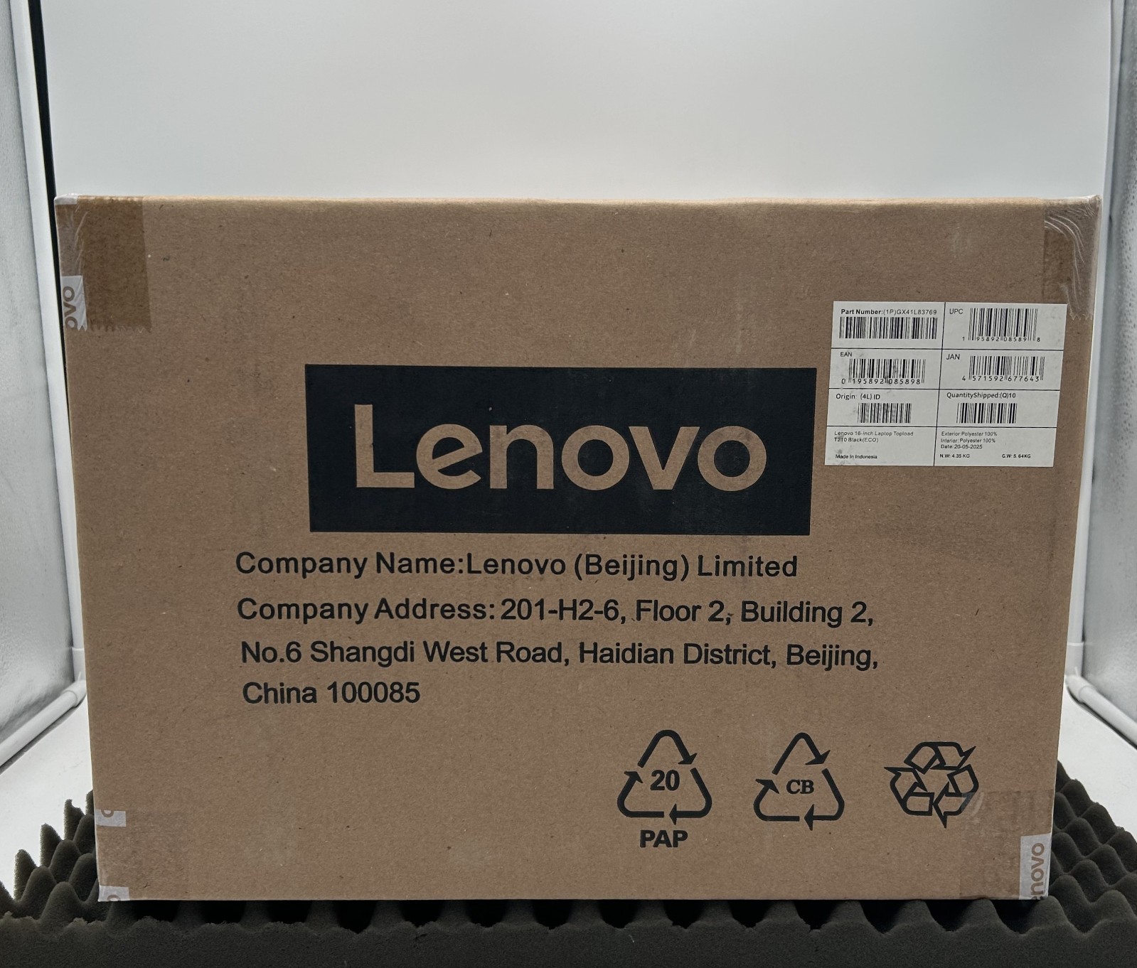 Сумки для ноутбука Lenovo Casual Toploader T210 16" чёрные, партия (GX41L83769) — фото 1