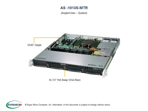 Материнская плата SuperMicro AS-1013S-MTR H11SSL-I-P,813MFTS-R407CBP — фото 1
