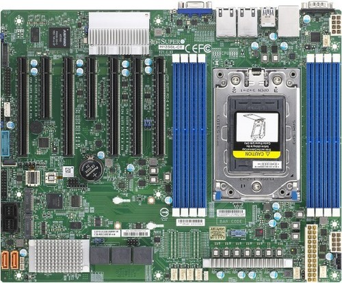 Материнская плата Supermicro H12SSL-CT Rev 1.10, SP3, AMD EPYC, 2×10GBase-T — фото 1