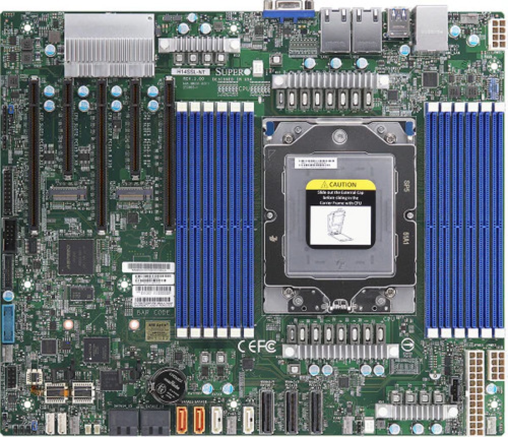 Материнская плата SuperMicro H14SSL-NT Motherboard - EPYC 9005 series, SoC, DDR5 12 DIMM slots — фото 1