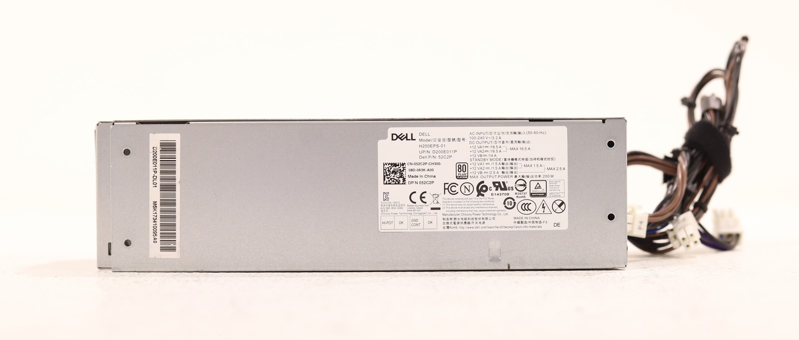 Блок питания New ListingDell H200EPS-01 200W Power Supply For Optiplex 3080/5080/7080 Dell P/N: 052C2P — фото 3