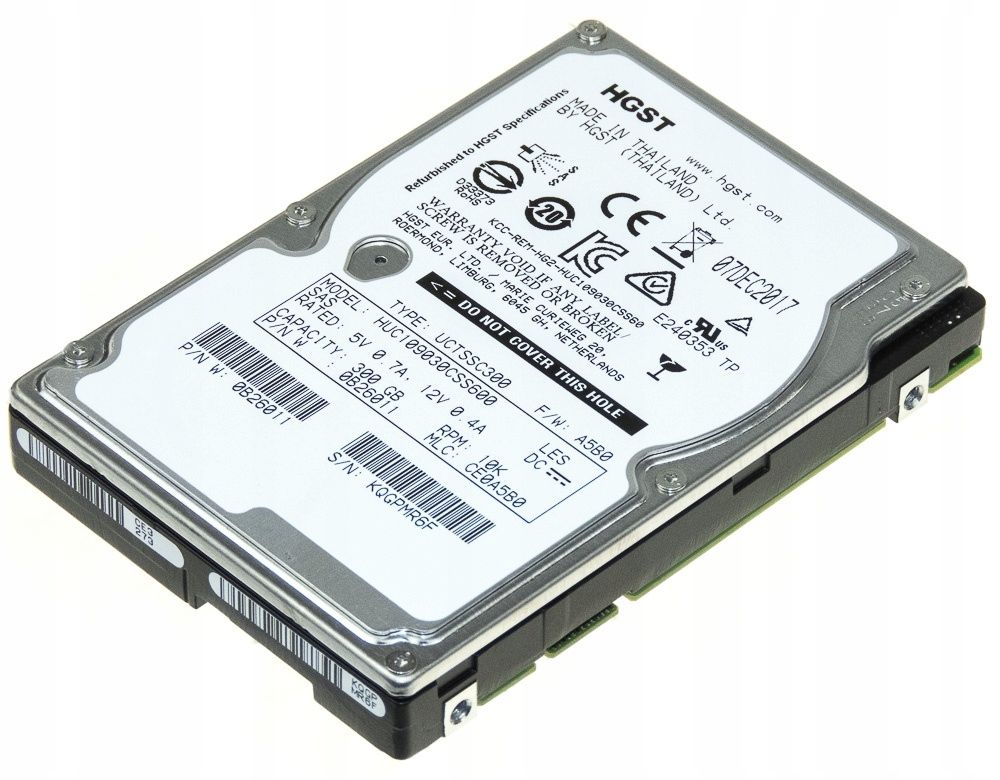 Жёсткий диск Supermicro (HGST) 300 ГБ SAS 6 Гбит/с 10K 2,5" (HDD-2A300-HUC109030CSS60) — фото 1
