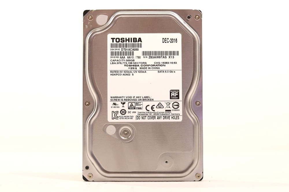 Жёсткий диск New ListingToshiba HDKPC01A0A02 500GB 3.5" 6Gb/s 7.2K RPM SATA Hard Drive P/N: DT01ACA050 — фото 1