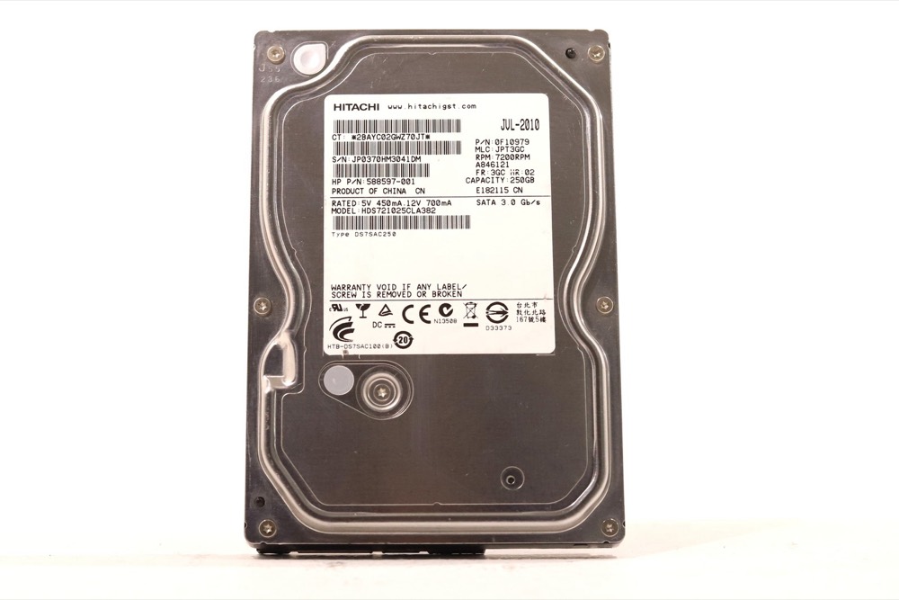Жёсткий диск Hitachi HDS721025CLA382 250GB 3.5" 3Gb/s 7.2K RPM SATA Hard Drive P/N: 0F10979 — фото 1