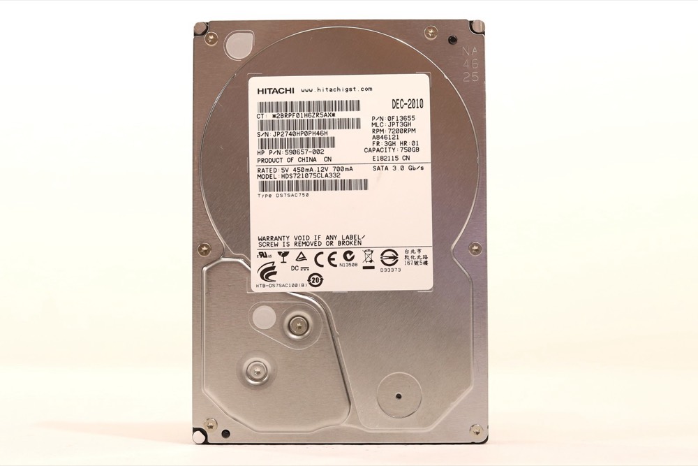 Жёсткий диск HP 750 ГБ 7,2K 3,5" 32 МБ (HDS721075CLA332, 590657-002) — фото 1