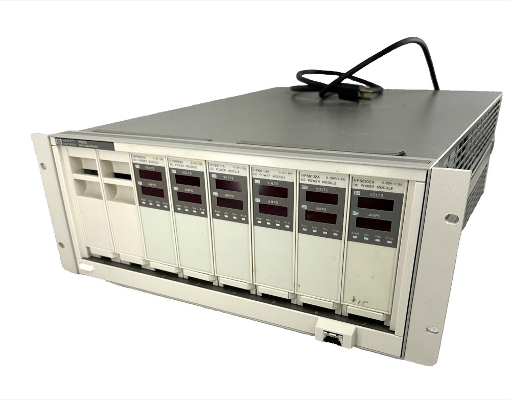 Блок питания HEWLETT PACKARD 66000A MPS MAINFRAME DC PSU CHASSIS HP66101A HP66102A as-is — фото 1