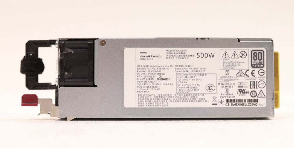 Блок питания HPE HSTNS-PL40-1 500W Power Supply For ProLiant DL/ML Series P/N: 866729-001 — фото 3