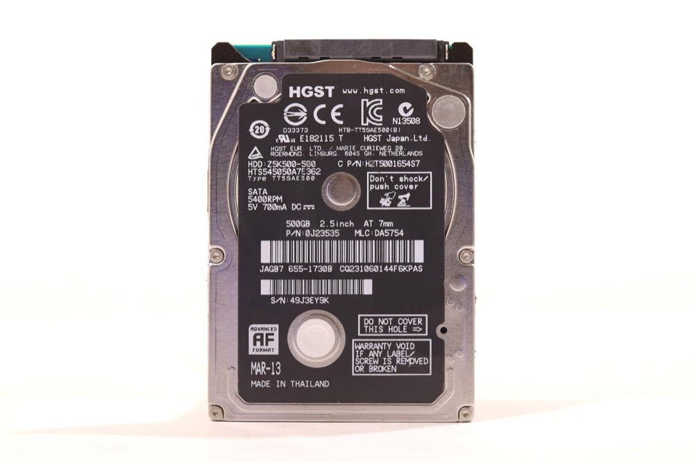 Жёсткий диск HGST HTS545050A7E362 500GB 2.5" 6Gb/s 7mm 5.4K RPM SATA Hard Drive P/N: 0J23535 — фото 1