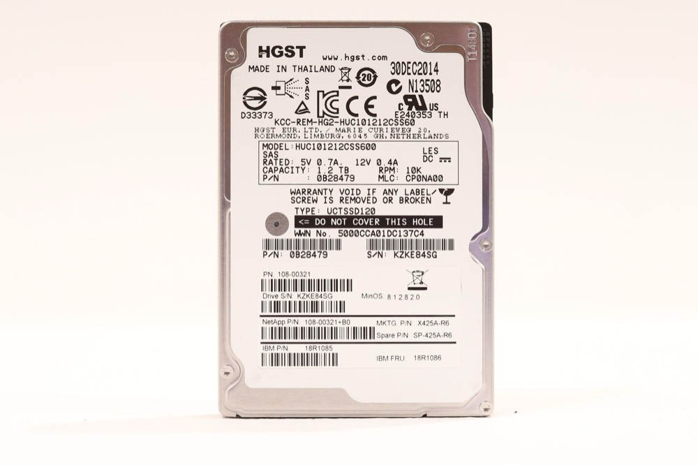 Жёсткий диск IBM HUC101212CSS600 1.2TB 2.5" 6Gb/s 10K RPM SAS Hard Drive P/N: 18R1086 Tested — фото 1