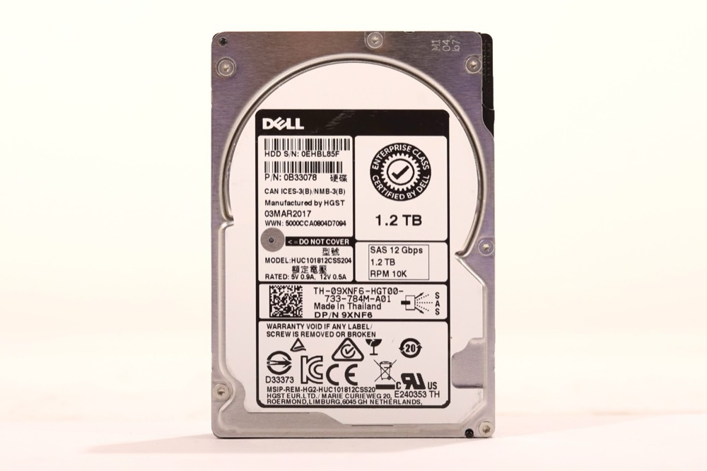 Компонент Dell HUC101812CSS204 1.2TB 2.5" 12Gb/s 128MB 10K SAS Drive P/N: 09XNF6 Tested — фото 1