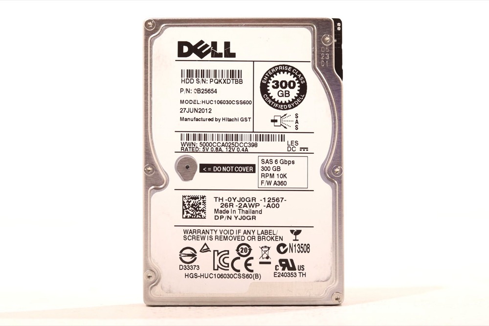 Жёсткий диск Dell HUC106030CSS600 300GB 2.5" 6Gb/s 64MB 10K RPM SAS HDD Dell P/N: 0YJ0GR — фото 1