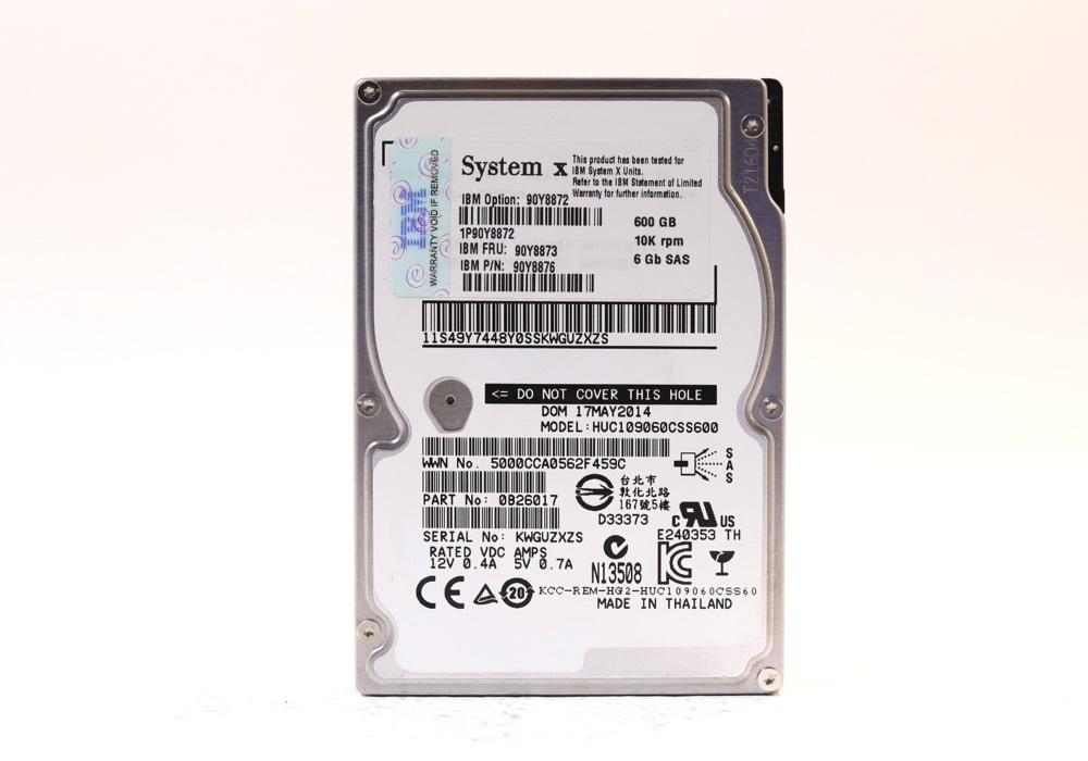 Жёсткий диск IBM HUC109060CSS600 600GB 2.5" 6Gb/s 10K RPM SAS Hard Drive FRU P/N: 90Y8873 — фото 1