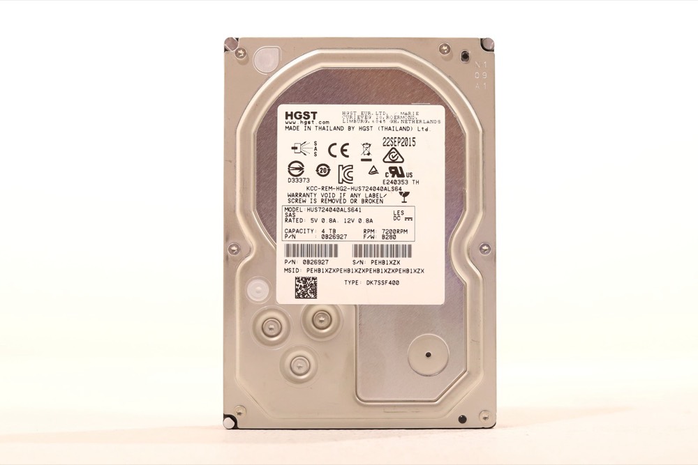 Жёсткий диск HGST HUS724040ALS641 4TB 3.5" 6Gb/s 64MB 7.2K RPM SAS Hard Drive P/N: 0B26927 — фото 1