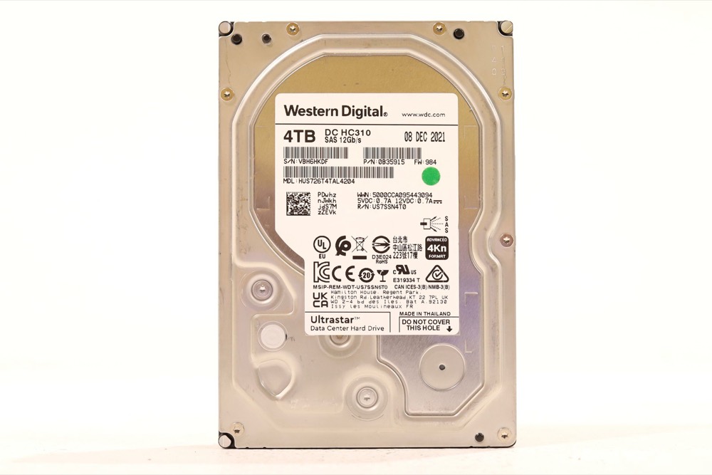 Компонент HGST HUS726T4TAL4204 4TB 3.5" 12Gb/s 256MB 7.2K RPM SAS Drive P/N: 0B35915 — фото 1