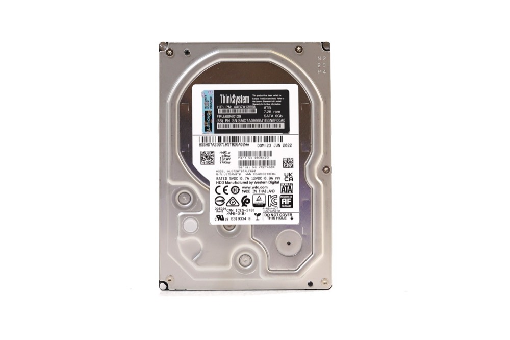 Жёсткий диск Lenovo HUS728T8TALE600 8TB 3.5" 6Gb/s 7.2K RPM SATA Hard Drive FRU P/N: 00MX129 — фото 1
