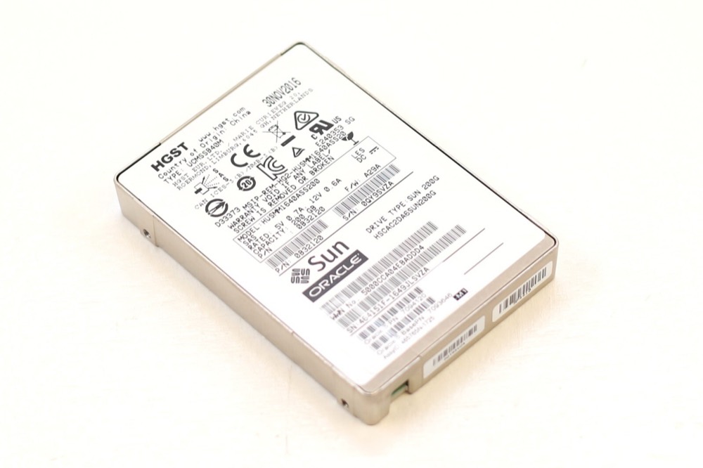 SSD-накопитель Sun HUSMM1640ASS200 200GB 2.5" 12Gb/s SAS Solid State Drive P/N: 0B32120 Tested — фото 1