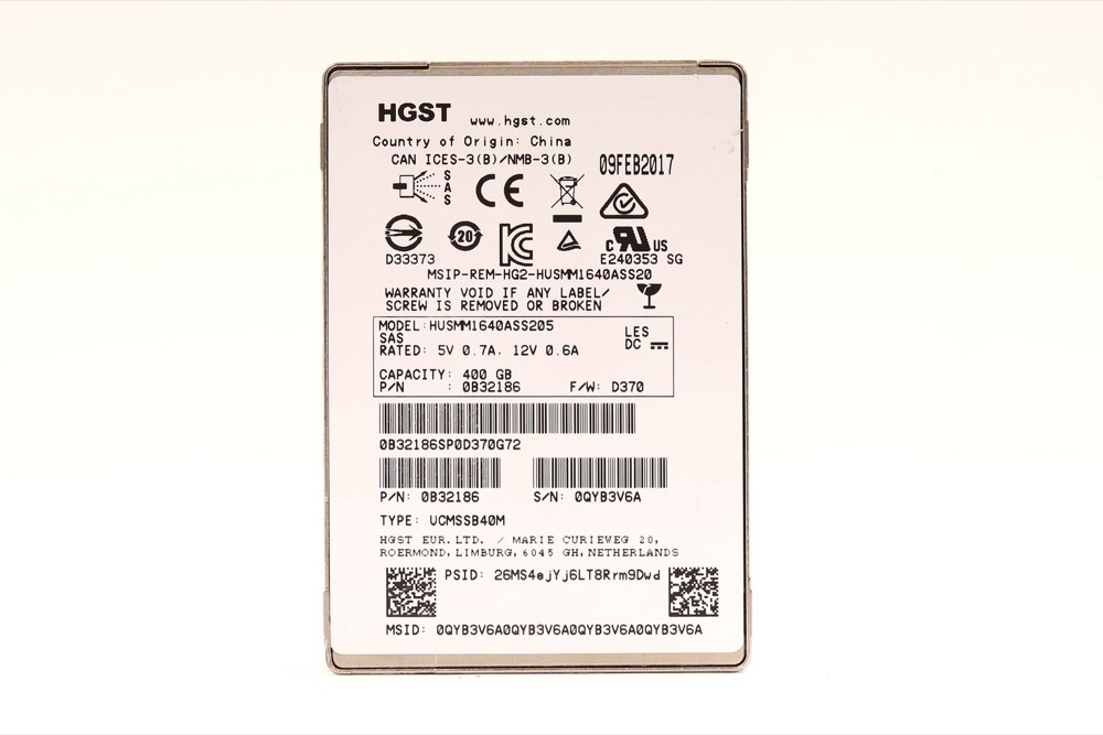 SSD-накопитель HGST HUSMM1640ASS205 400GB 2.5" 12Gb/s SAS Solid State Drive P/N: 0B32186 Tested — фото 1