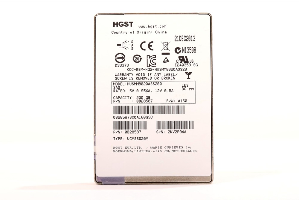 SSD-накопитель HGST HUSMM8020ASS20 200GB 2.5" 12Gb/s MLC SAS Solid State Drive P/N: 0B28587 — фото 1