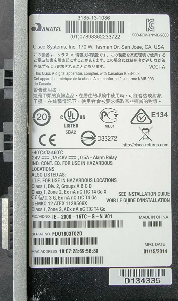 Коммутатор Cisco IE-2000-16TC-G-N — фото 2