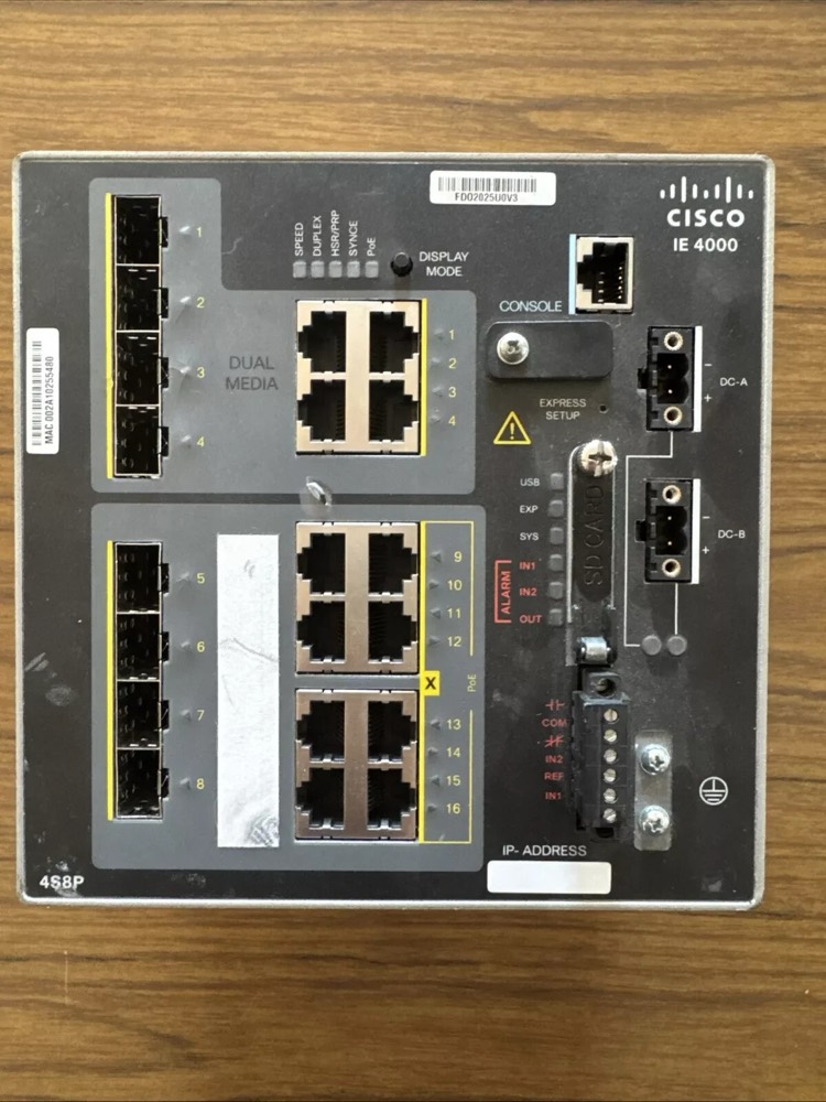 Коммутатор Cisco IE-4000-4S8P4G-E — фото 1