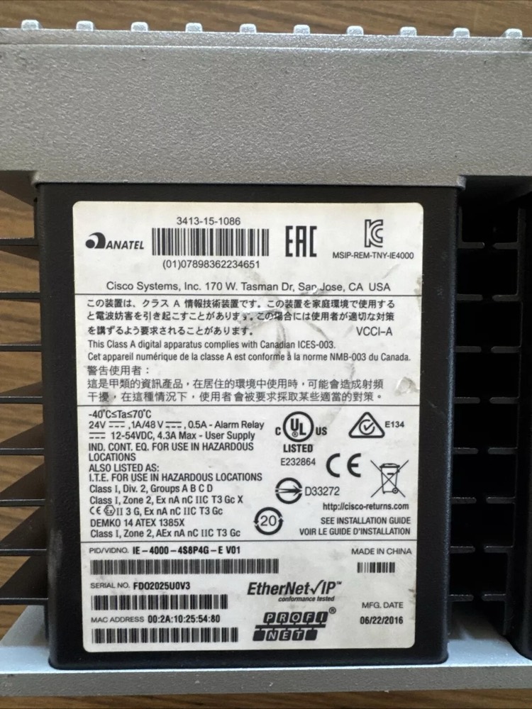 Коммутатор Cisco IE-4000-4S8P4G-E — фото 2