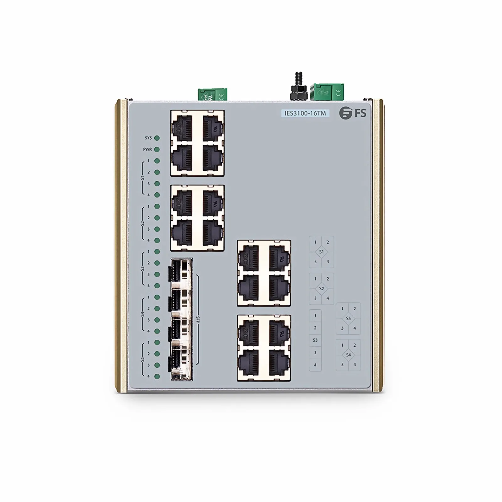 Управляемый промышленный DIN-рейку коммутатор FS IES3110-8M12 IP40 — фото 1