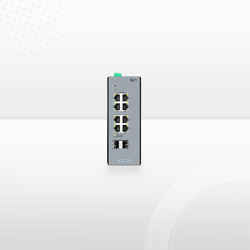 Управляемый промышленный коммутатор FS IES3110-8TF-R IP40, специально разработан для тяжёлых условий -40…75 ℃. — фото 1
