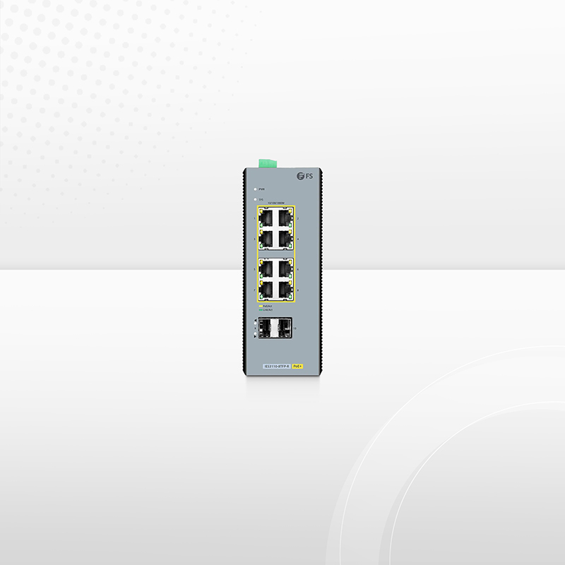 Управляемый промышленный PoE+ коммутатор FS IES3110-8TFP-R IP40, специально разработан для тяжёлых условий -40…75 ℃. — фото 1