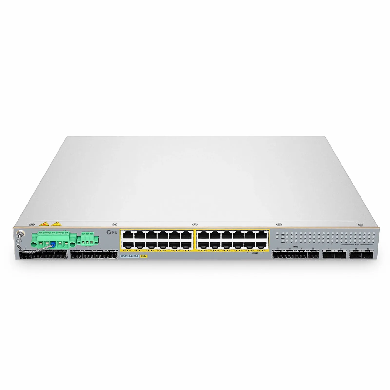 IES5100-24TS-P, 24-портовый управляемый промышленный PoE+ коммутатор gigabit ethernet L2+, 20x PoE+ @720Вт — фото 1
