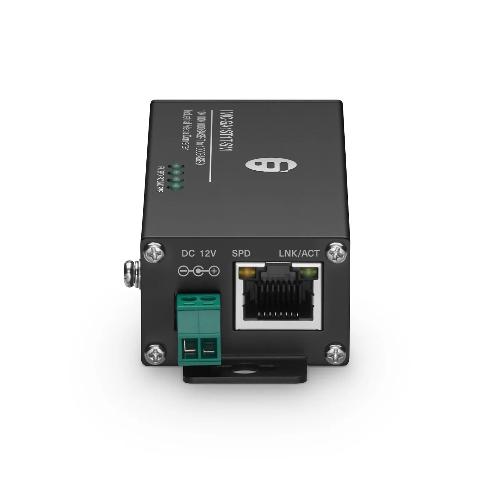 Мини промышленный неуправляемый медиаконвертер gigabit ethernet 1x 10/100/1000Base-T RJ45 в 1x 1000Base-X single mode — фото 1