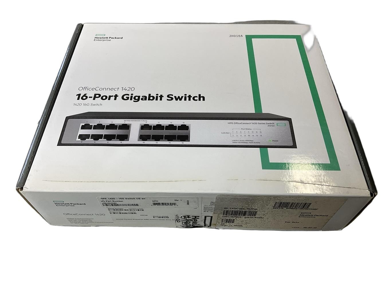 Коммутатор JH016-6100 HP OfficeConnect 1420-16G JH016A 16-Port Gigabit Switch Unmanaged USA — фото 1