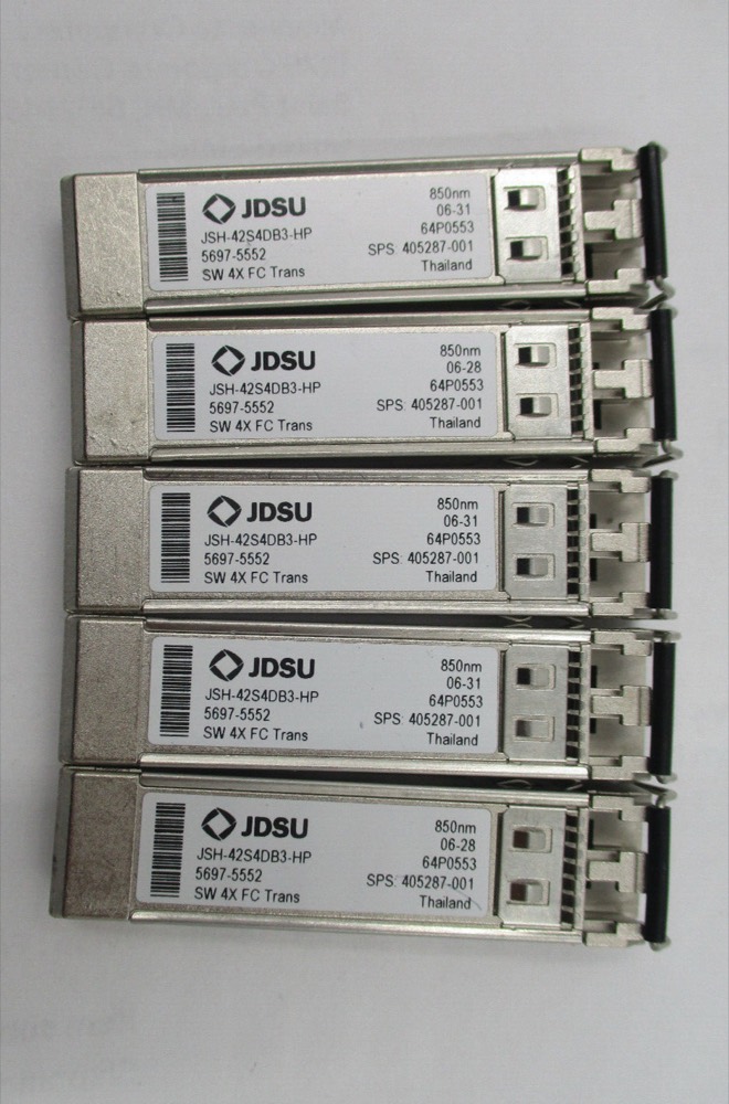 Трансивер Lot of 5 JDSU JSH-42S4DB3-HP 4G SW FC SFP Transceiver HP P/N: 405287-001 Tested — фото 1