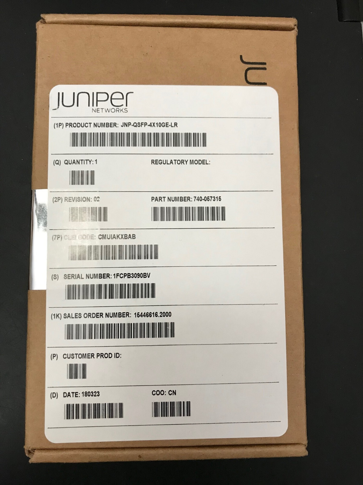 Трансивер Juniper JNP-QSFP-4X10GE-LR — фото 1