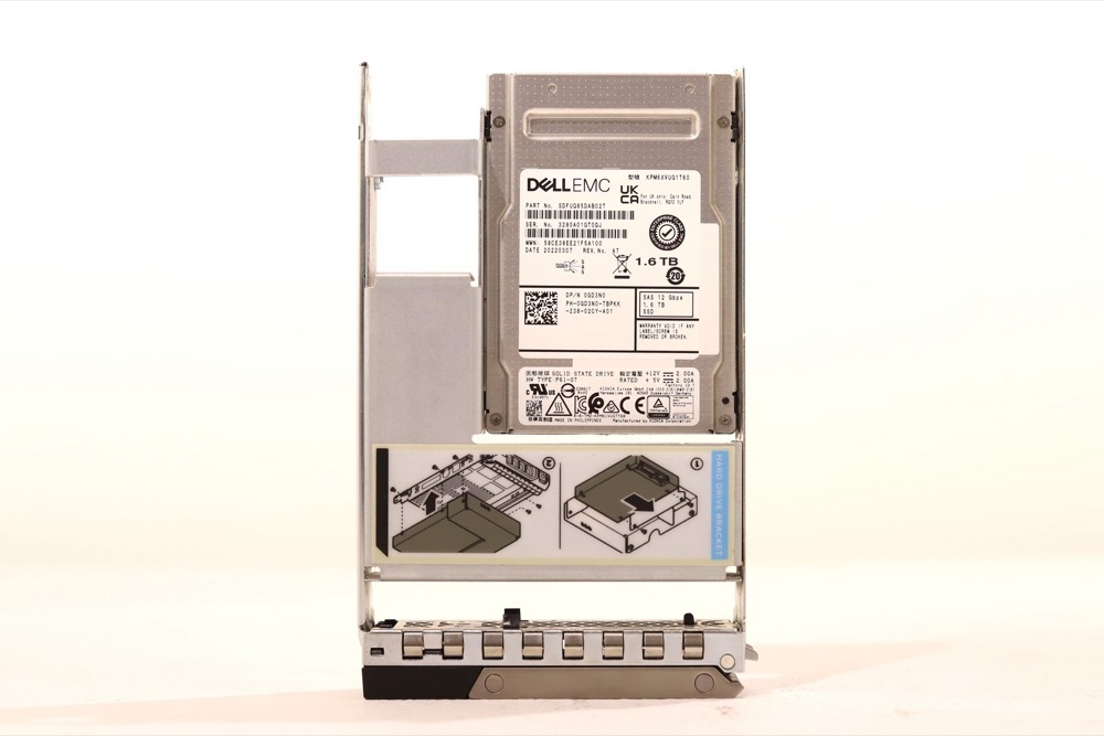 SSD-накопитель Dell KPM6XVUG1T60 1.6TB 2.5" 12Gb/s Mixed Use SAS SSD W/Caddy Dell P/N: 0GD3N0 — фото 1