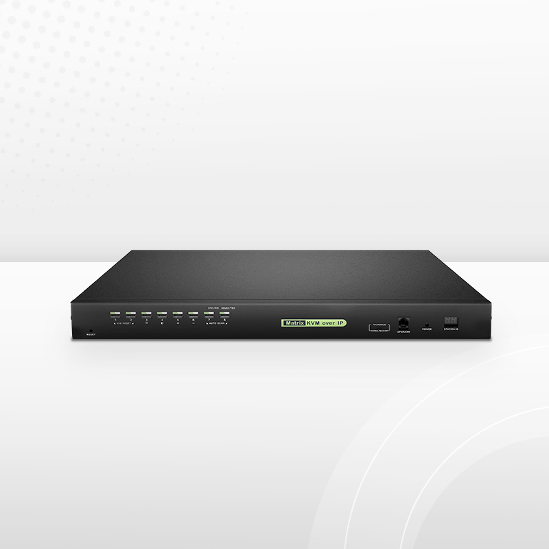 Стойка/шкаф 8-портовый KVM-over-IP коммутатор Cat5, 1U для монтажа в стойку, в комплекте 8 интерфейсных модулей RJ45-в-VGA. Характ — фото 1