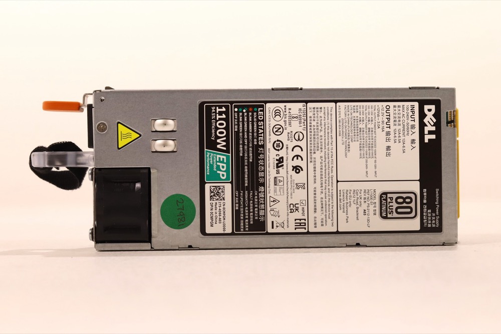 Блок питания Dell L1100E-S1 1100W Power Supply for Dell PowerEdge R/T Series Dell P/N: 0CMPGM — фото 2