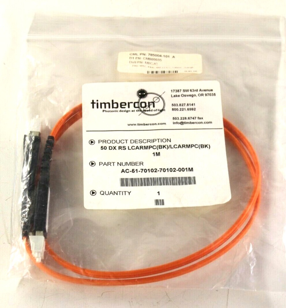 Кабель M0CJC AC-51-70102-70102-001M Dell/Compellent C10/C20 1M, FC, LC/LC Cable 50 — фото 1