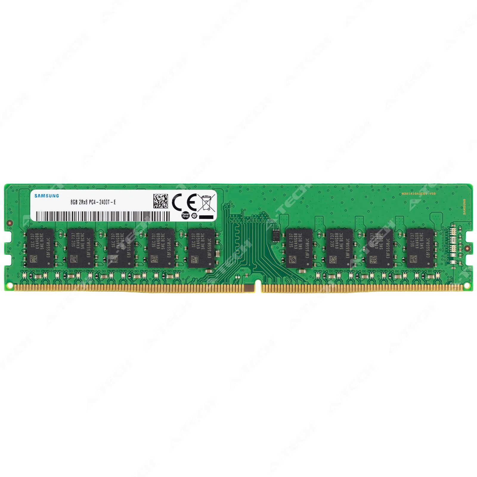 Память Samsung DDR4 8GB ECC UDIMM 2Rx8 2400 МТ/с (M391A1G43EB1-CRC) — фото 1