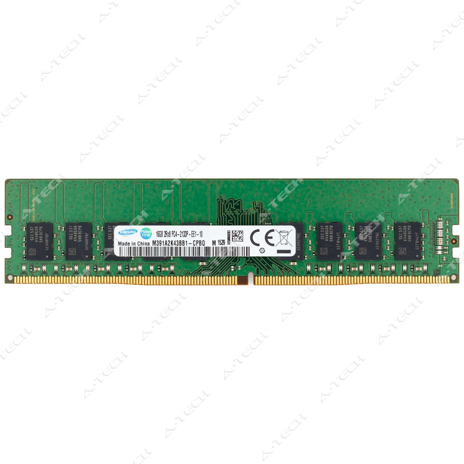 Память Samsung DDR4 16GB ECC UDIMM 2Rx8 2133 МТ/с (M391A2K43BB1-CPB) — фото 2