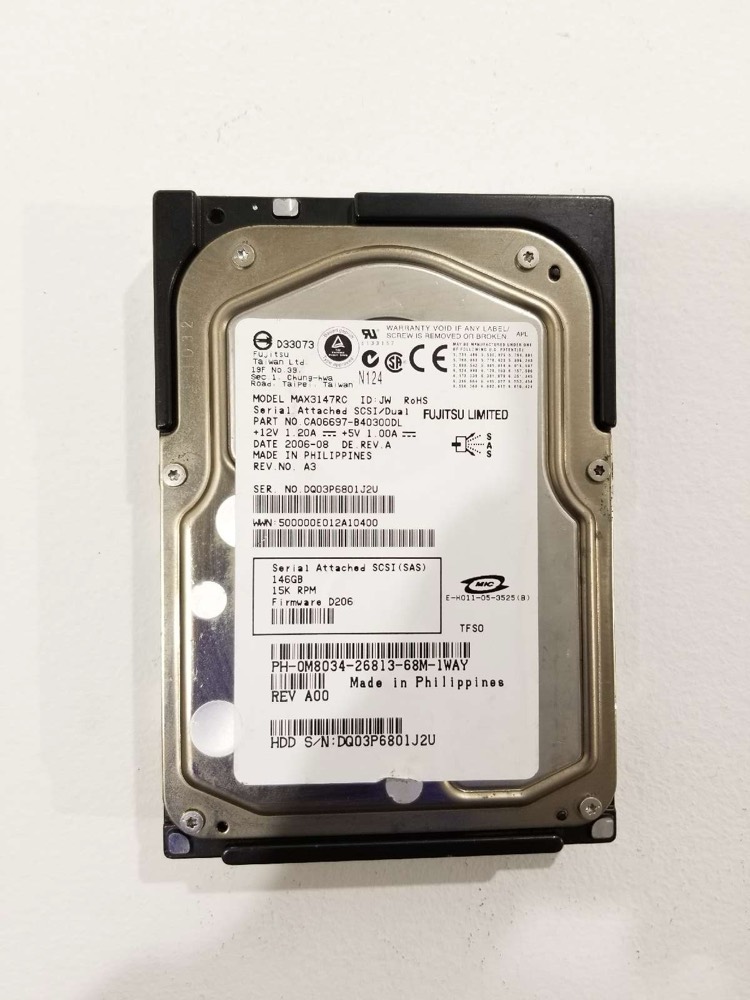 Жёсткий диск Dell MAX3147RC 146GB 2.5" 3Gb/s 15K RPM SAS Hard Drive Dell P/N: 0M8034 Tested — фото 1