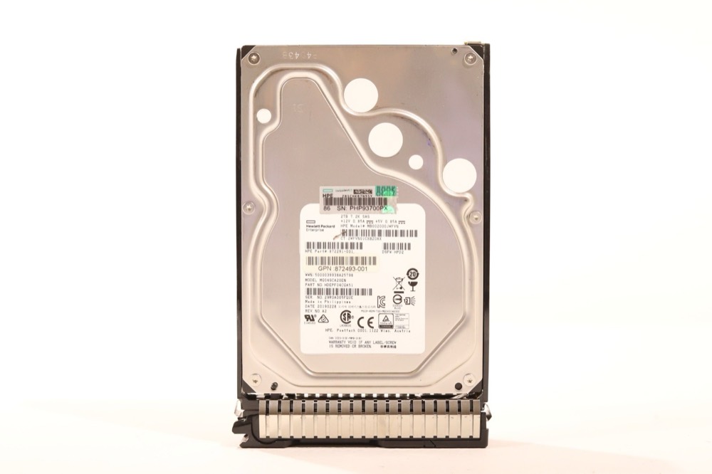 Компонент HPE MB002000JWFVN 2TB 3.5" 12Gb/s 7.2K RPM SAS Drive W/Caddy P/N: 872493-001 — фото 1
